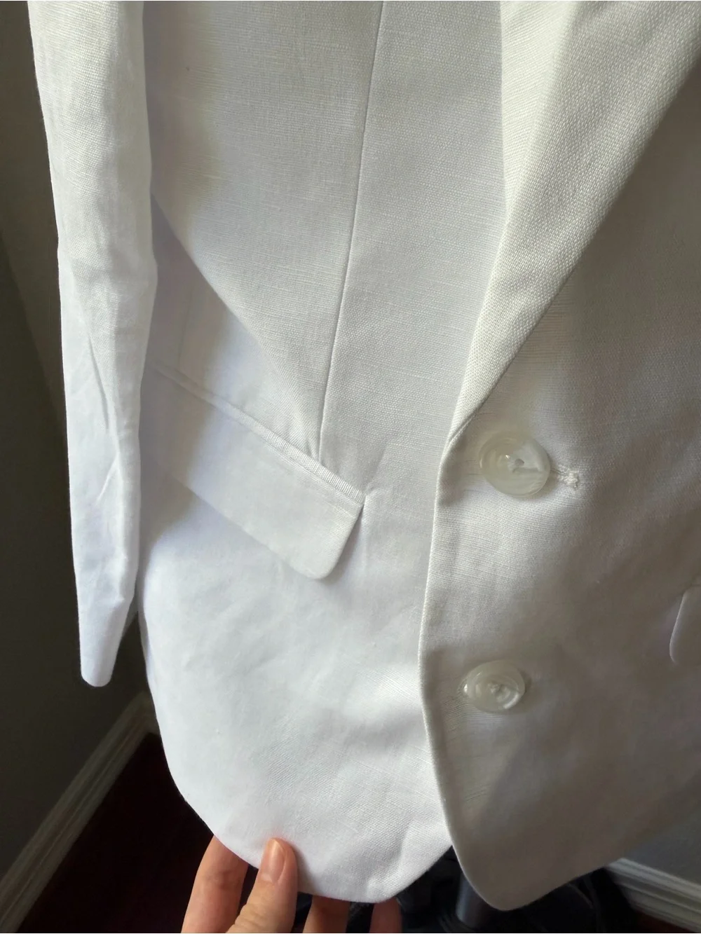 Calvin Klein Boys’ Textured Linen Suit Jacket and Pants White in Size 8